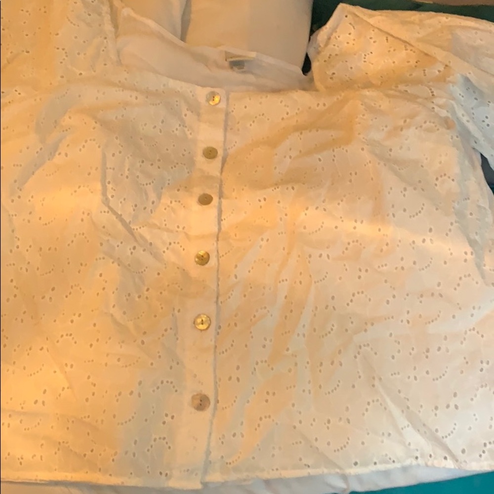 White plus size blouse